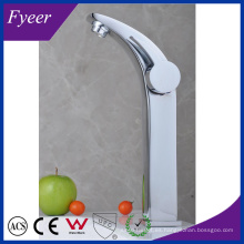 Fyeer High Arc Single Handle &amp; Hole Chrome Lavabo del baño Lavabo grifo Mezclador de agua Grifo